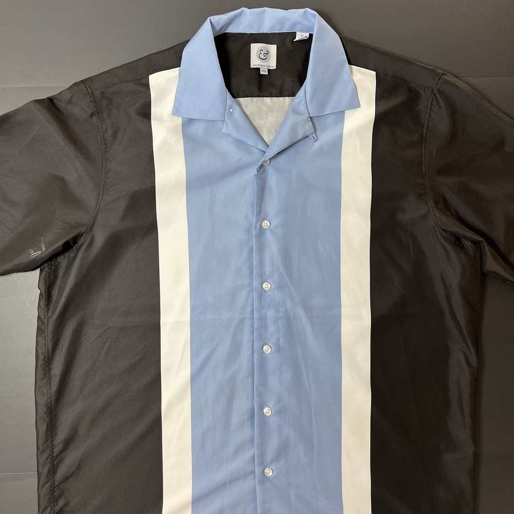 Kilburne Finch Button Up Shirt Mens 3XL Blue Short Sleeve Preppy Old Money